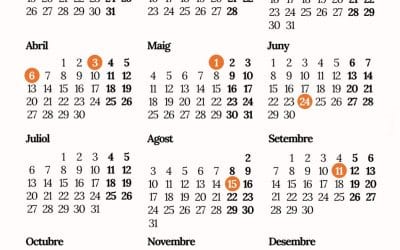 Dies festius del 2026 a Catalunya.